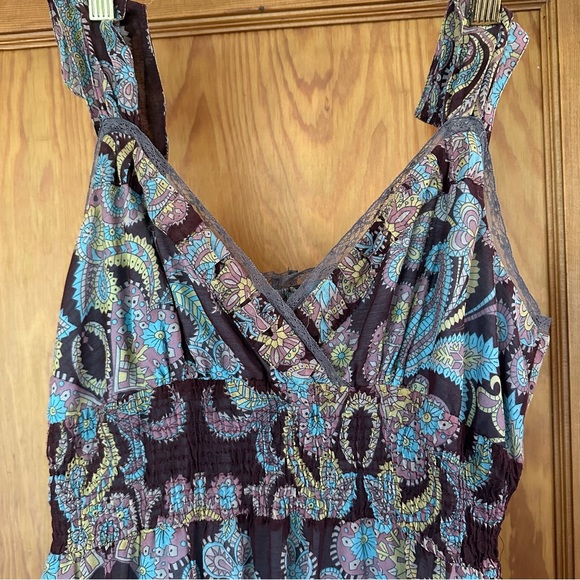 Free People Paisley Dress Size 10 - Picture 2 of 9